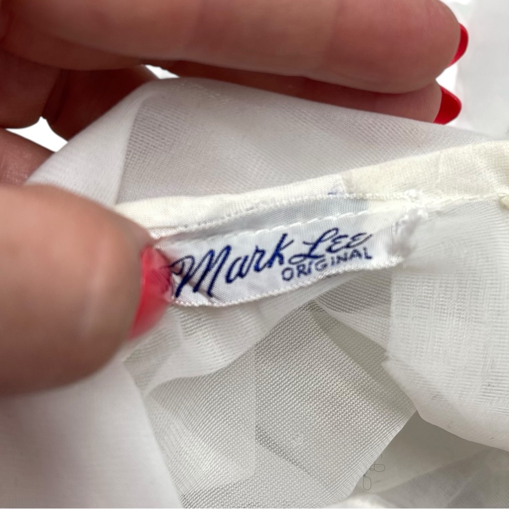 Mark Lee Original 1950s Sheer White Top - Picture 5 of 7